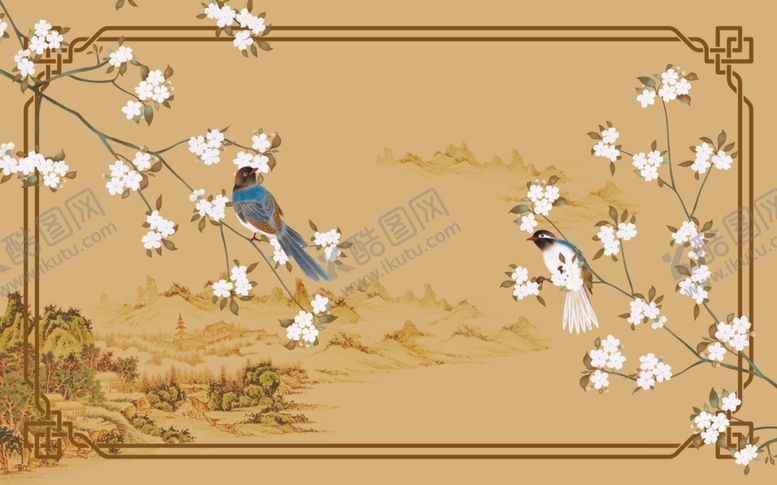 编号：35876510292032068061【酷图网】源文件下载-喜上眉梢新中式地毯