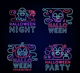 万圣夜霓虹灯