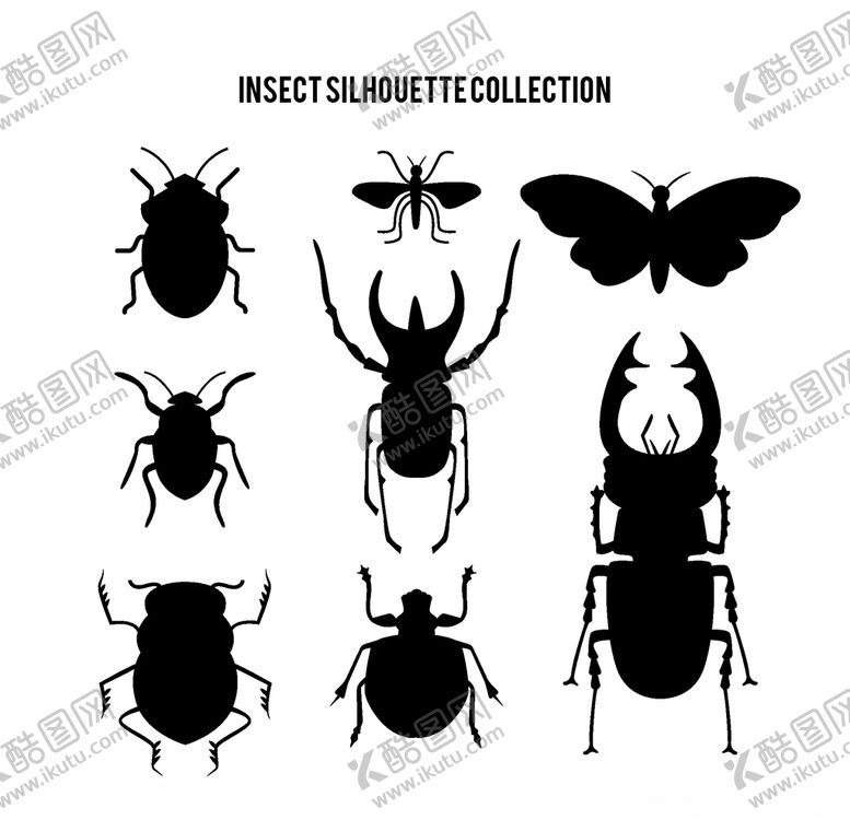 编号：46530409151103478823【酷图网】源文件下载-昆虫剪影