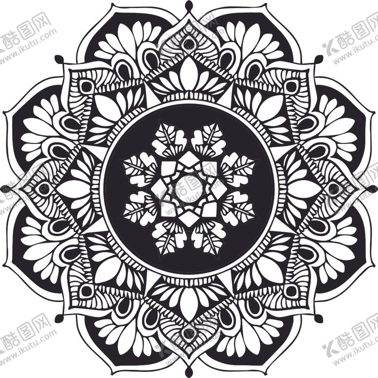 编号：98272109230402346418【酷图网】源文件下载-曼陀罗花纹