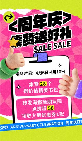 周年庆促销海报展示