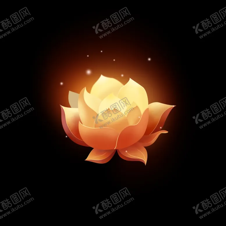 编号：41933904121952114403【酷图网】源文件下载-手绘发光莲花