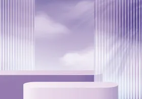 电商产品展台场景C4D3D三维立体海报