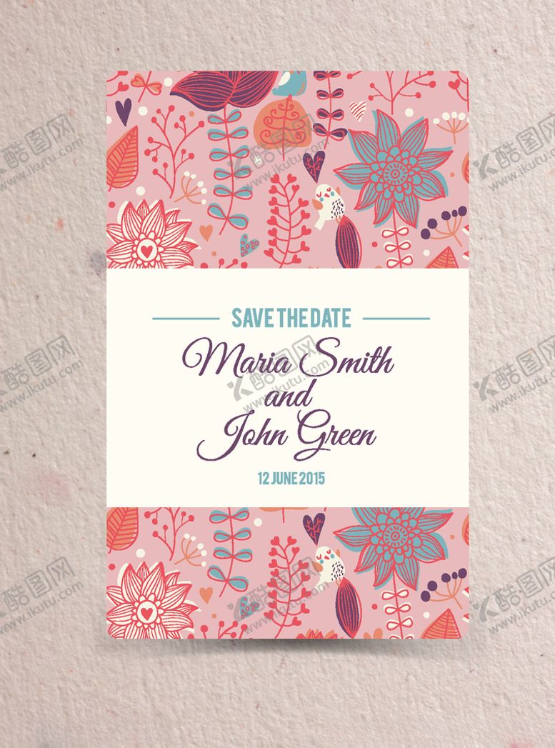 编号：68063610281902047802【酷图网】源文件下载-花草无缝背景海报