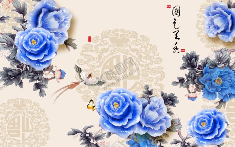 编号：34409409292005109840【酷图网】源文件下载-花卉背景墙