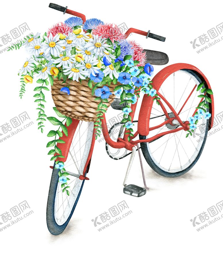 编号：68354305032308387042【酷图网】源文件下载-花蓝自行车