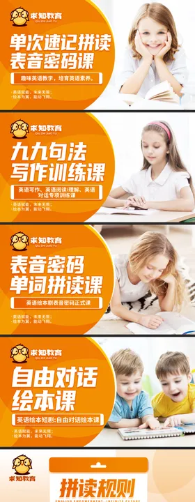 儿童英语课程轮播图