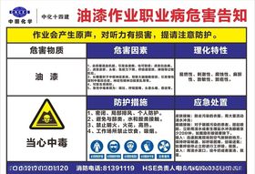 油漆作业职业病危害告知
