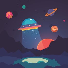 地产摇房节太空星球宇航员长图