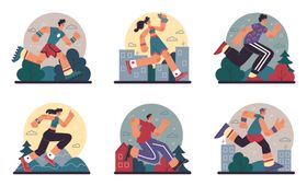 运动活力创意插画设计