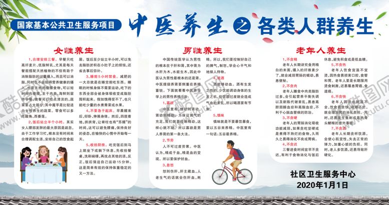 编号：96911210271536359188【酷图网】源文件下载-中医各类人群养生