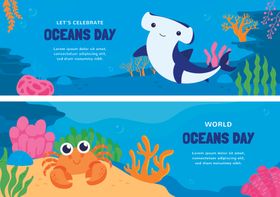海洋生物横幅设计