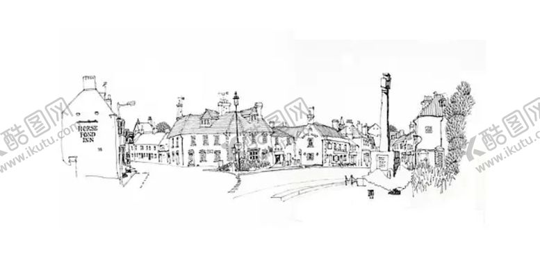 编号：78470209262018131087【酷图网】源文件下载-水彩建筑插画