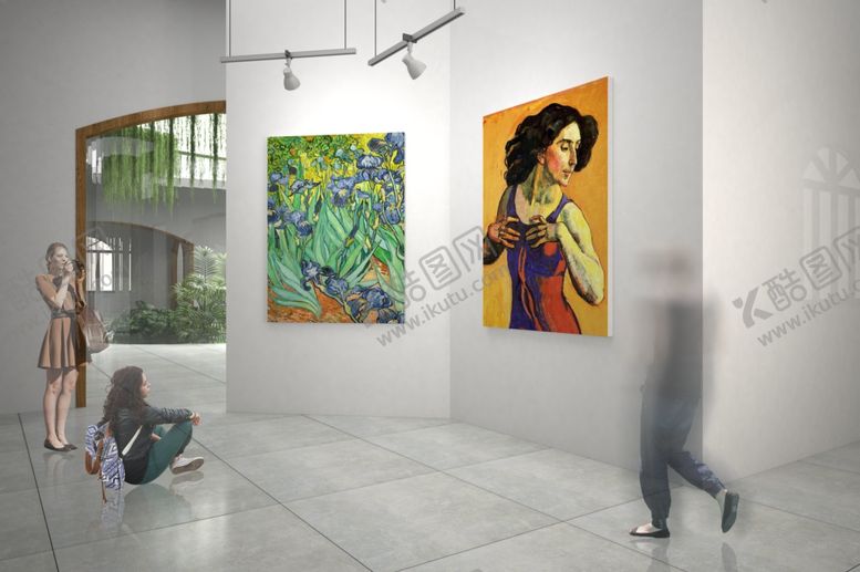 编号：14864304302239192375【酷图网】源文件下载-画展场景样机