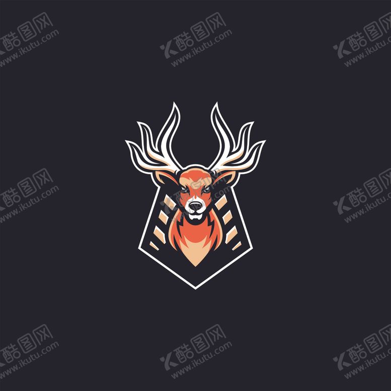 编号：41560310081607546442【酷图网】源文件下载-鹿头标志