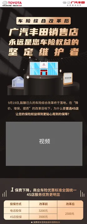 车险改革长图汽车宣传