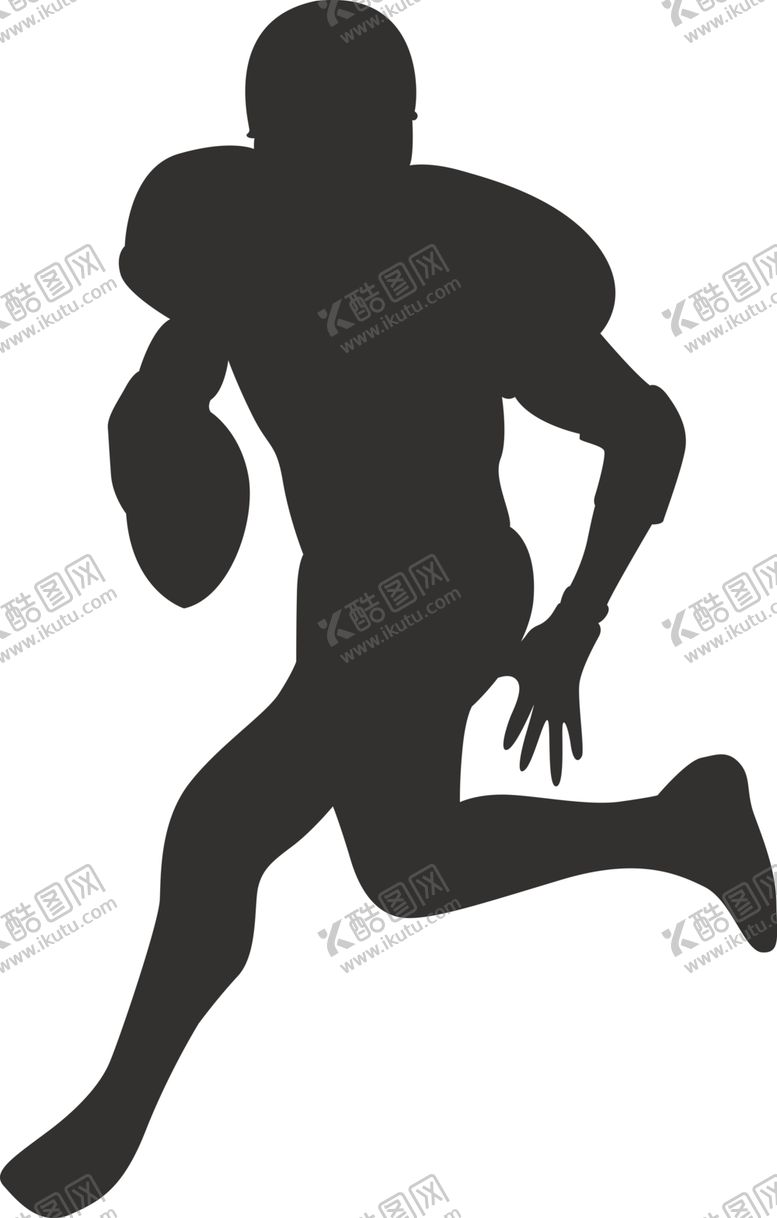 编号：86396104200747295477【酷图网】源文件下载-橄榄球员剪影