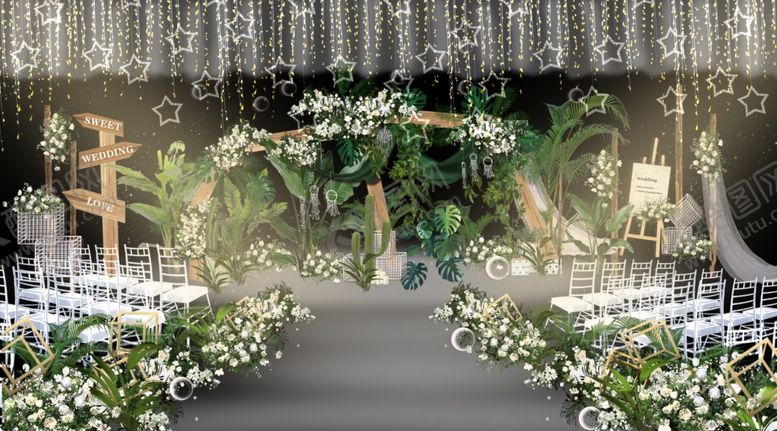 编号：29523110132346107655【酷图网】源文件下载-婚礼现场效果图