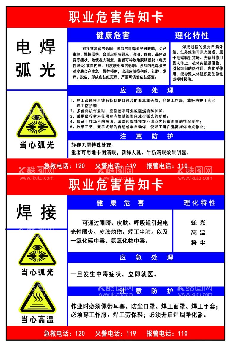 编号：43649003111909225252【酷图网】源文件下载-职业危害告知卡