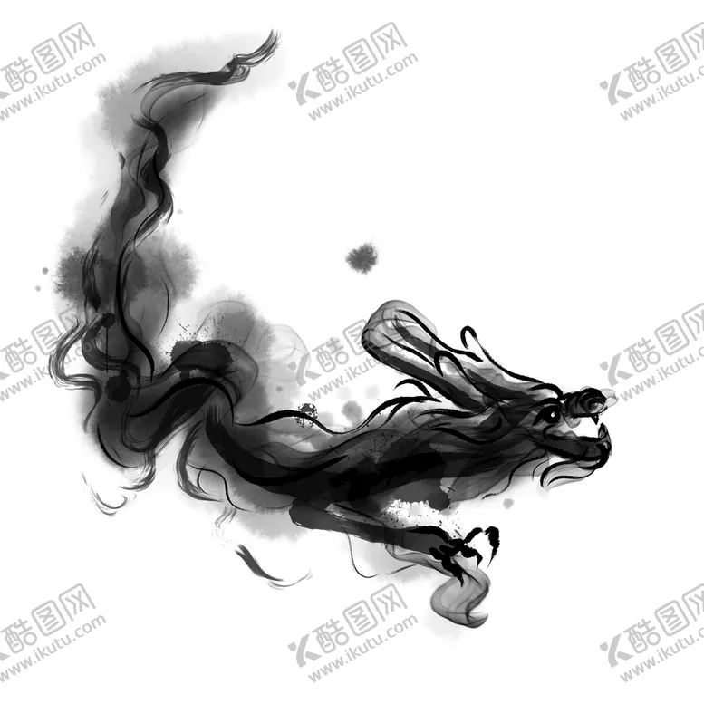 编号：20768711211947392673【酷图网】源文件下载-水墨龙素材图片 