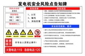 发电机安全风险点告知