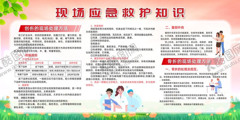 编号：03574109130157052056【酷图网】源文件下载-现场应急救护知识宣传栏展板CPR海姆立克
