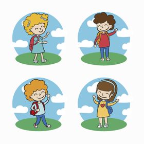 学生儿童卡通形象形象小