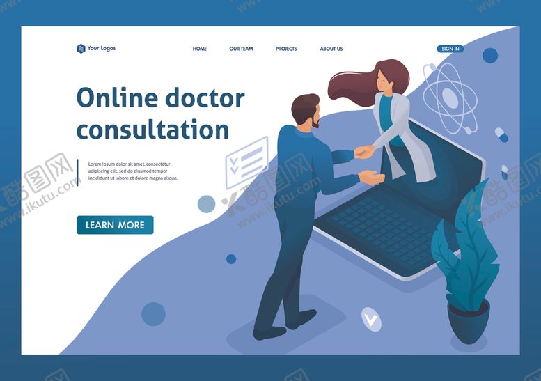 编号：88151209241616541348【酷图网】源文件下载-2.5d在线医生