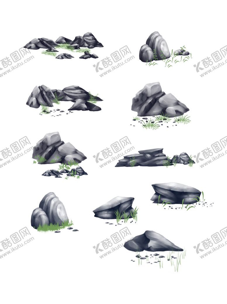 编号：18629009261636301528【酷图网】源文件下载-卡通石头