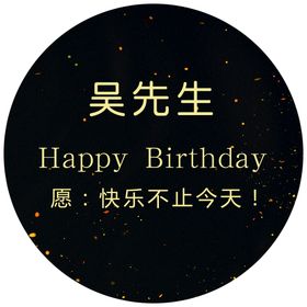 黑色生日背景 黑色生日水牌