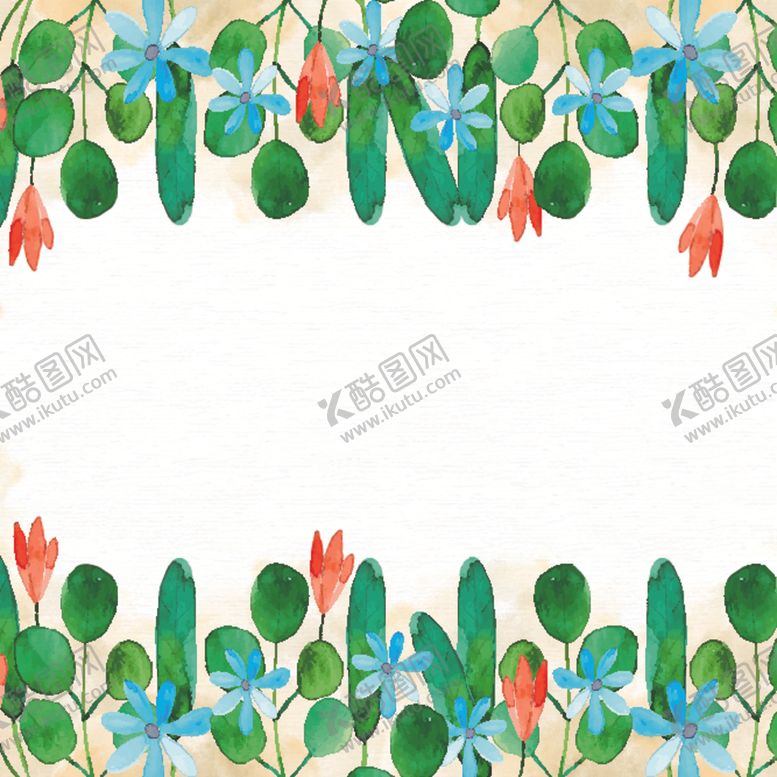 编号：31661105010808405553【酷图网】源文件下载-水彩花卉插画