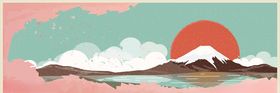 雪山插畫
