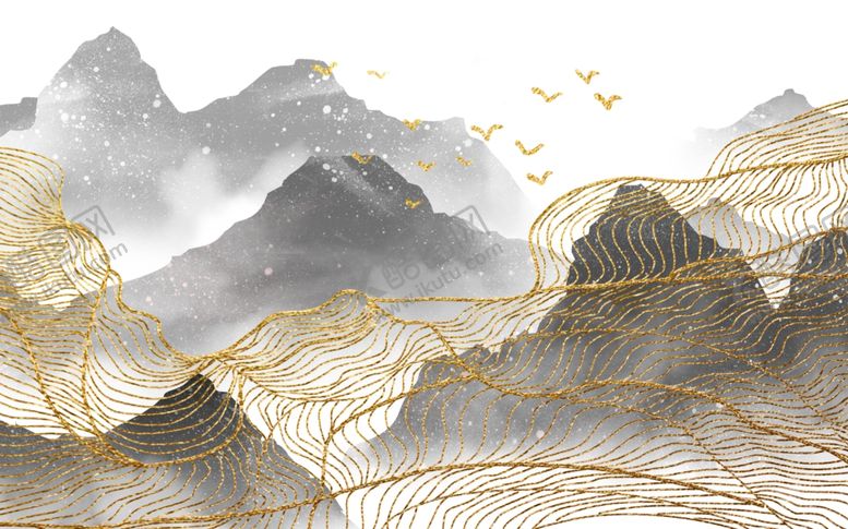 编号：58393209222131524484【酷图网】源文件下载-水墨抽象背景墙