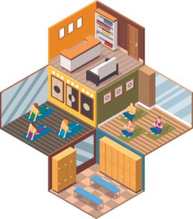餐厅场景主题插画