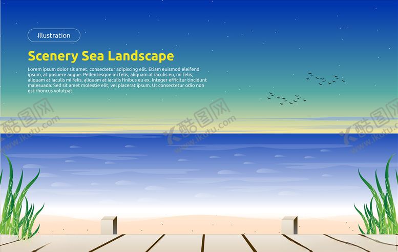 编号：68582009300407098370【酷图网】源文件下载-海景插画