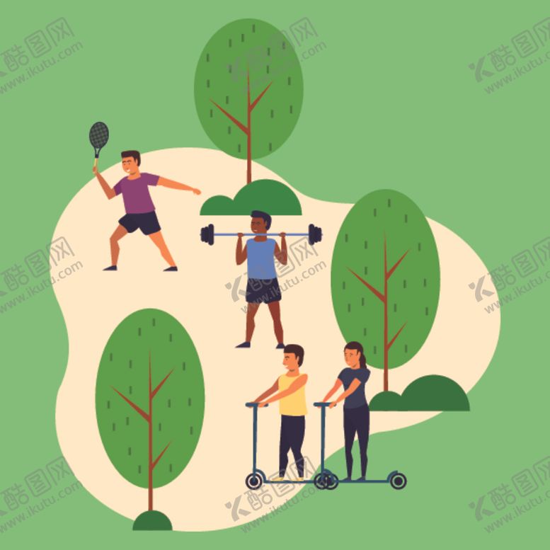 编号：95701107131915387685【酷图网】源文件下载-运动主题扁平化插画
