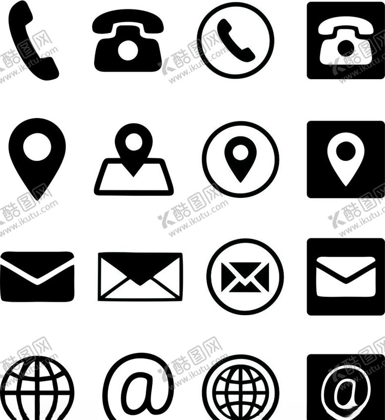 编号：85014709211351203751【酷图网】源文件下载-名片图标电话图标