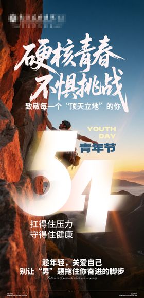 五四青年节男科医疗海报
