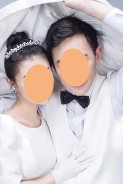 婚庆海报易拉宝婚纱照结婚展架