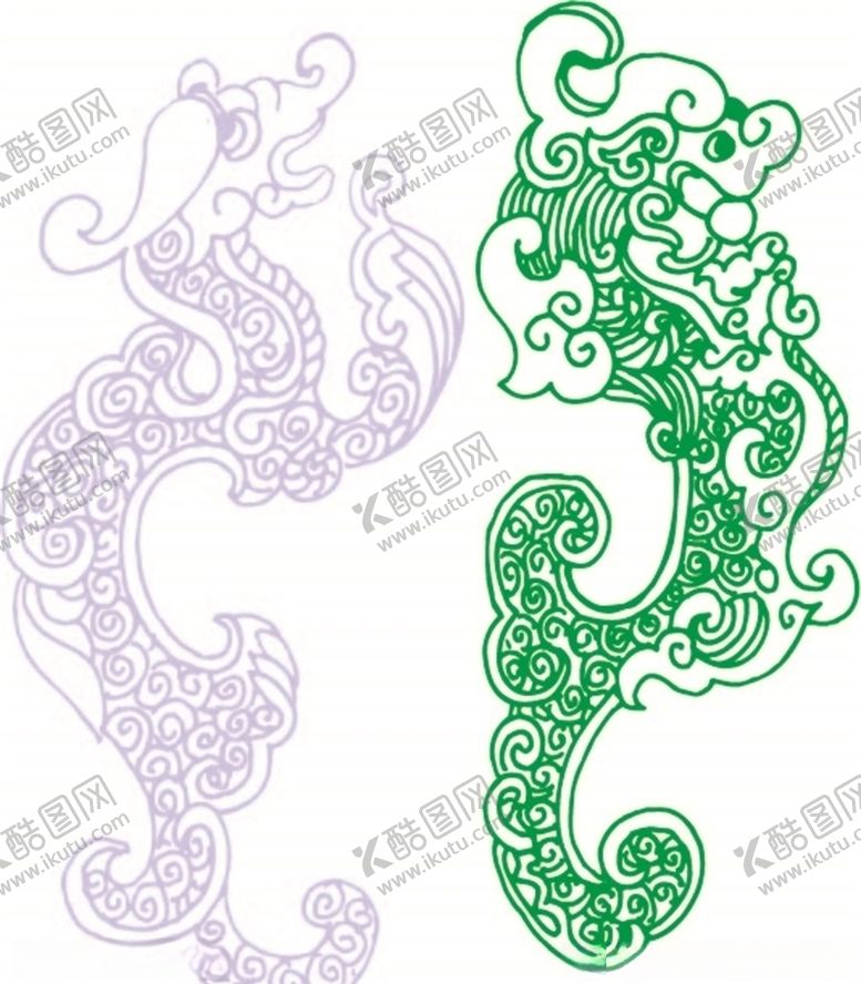 编号：35087509090406424482【酷图网】源文件下载-龙凤祥云纹