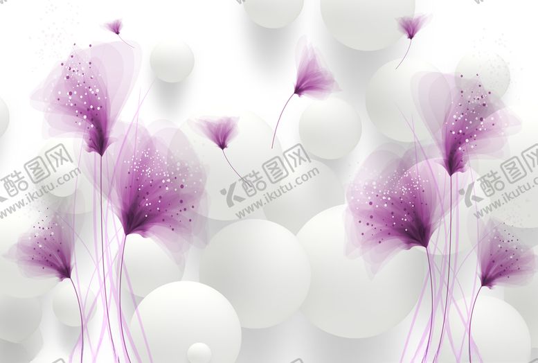 编号：57451509191745073407【酷图网】源文件下载-3D花背景墙