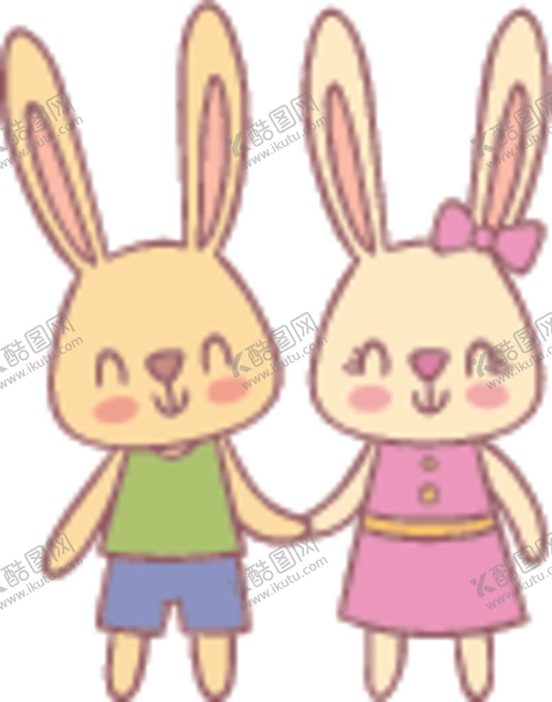 编号：88206609201037024514【酷图网】源文件下载-情侣兔子