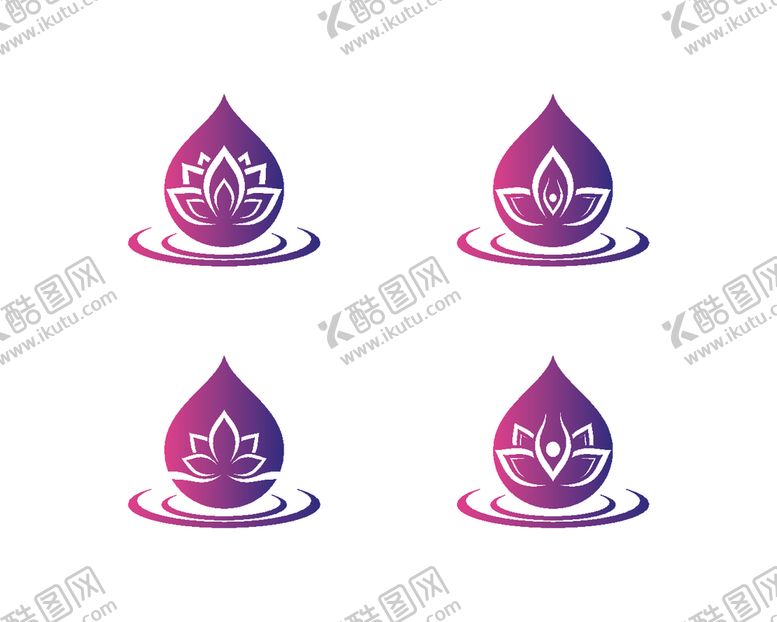 编号：81073406172055045193【酷图网】源文件下载-抽象荷花图标