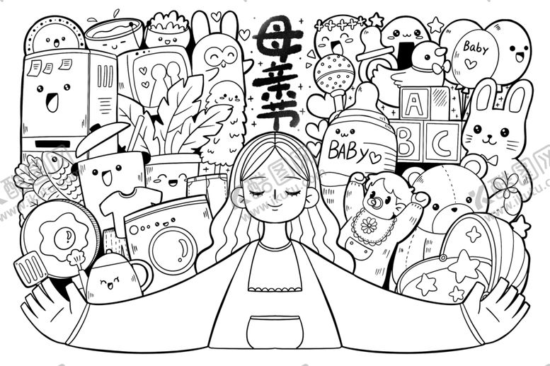 编号：47212310071737087721【酷图网】源文件下载-手绘儿童简笔画