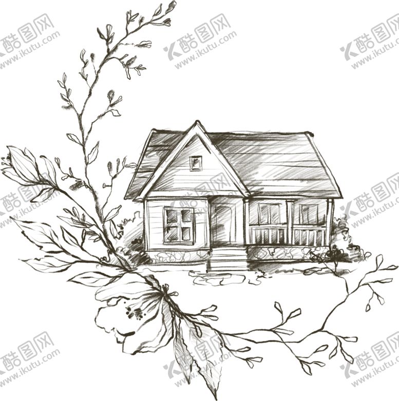 编号：80601510010003188359【酷图网】源文件下载-田园风小屋
