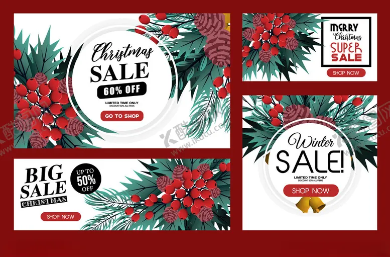 编号：60342204030915295331【酷图网】源文件下载-圣诞促销海报设计