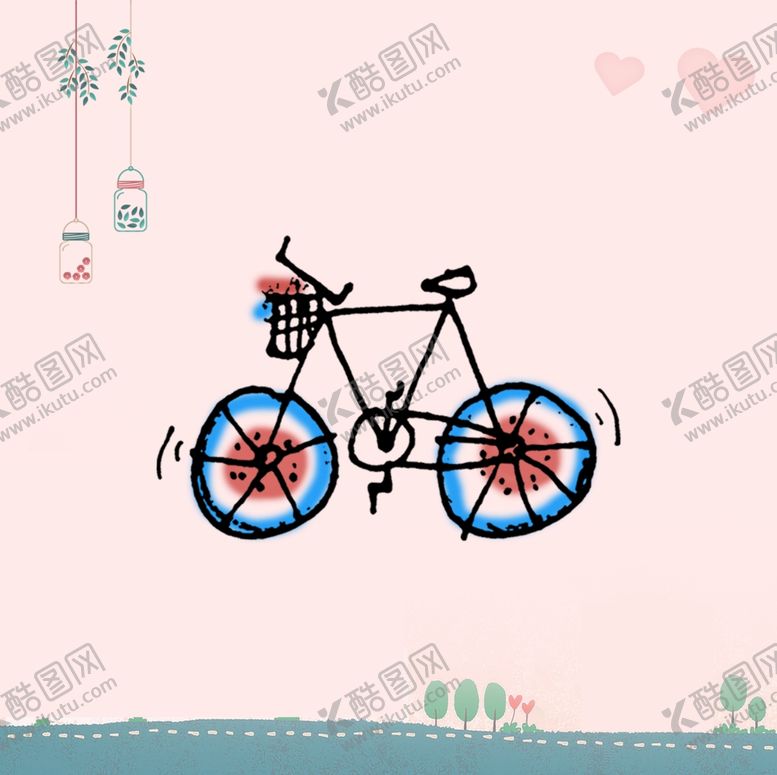编号：73272306160539431410【酷图网】源文件下载-手绘自行车