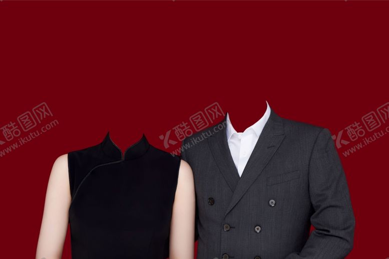 编号：20551102071339561675【酷图网】源文件下载-黑色结婚证件照