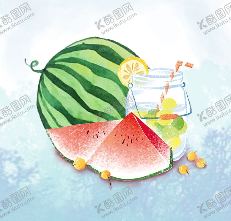 编号：28316410221229292787【酷图网】源文件下载-卡通西瓜
