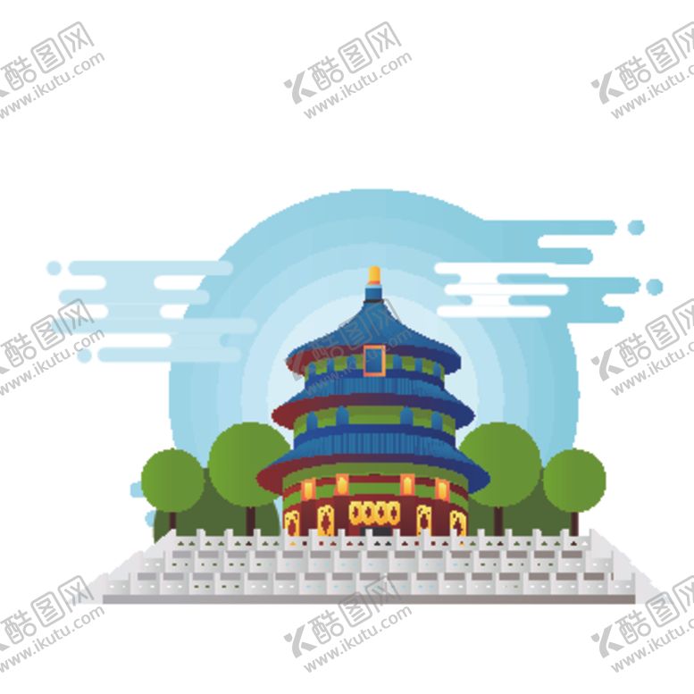 编号：72570409252022536760【酷图网】源文件下载-创意城市地标建筑物插画